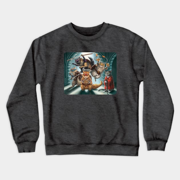 Teenage Mutant Ninja Kittens Crewneck Sweatshirt by GeekyPet